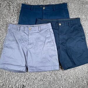 Southern Tide Chino Shorts Bundle Of Three Men’s Size 33 Blue Preppy Golf Summer